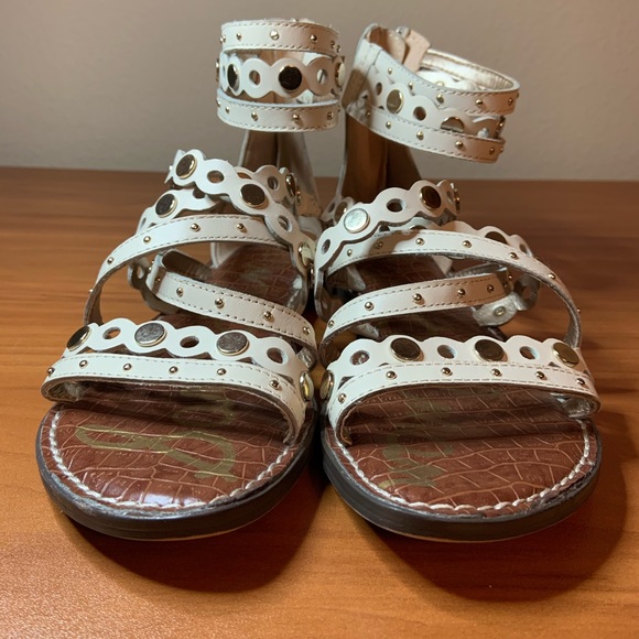 Sam Edelman Cream Gladiator Multi-strap bohemian Sandals 7.5 Summer - Picture 5 of 8